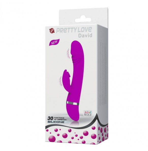 PRETTY LOVE - The Mystery Man Feather Brush Dual Vibrator Wand Masturbator (Battery - Purple)